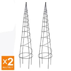 Gardman Spiral Obelisk - Pack of Two