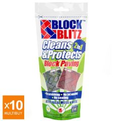 Block Blitz Block Paving Cleaning Treatment - 380g - 10x Multibuy