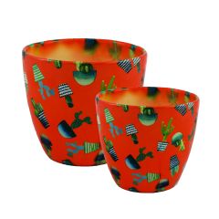 Ivyline Monza Cacti Pot Kit - Orange