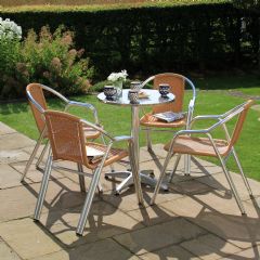 Greenfingers Kensington 4 Seater Dining Set - Caramel