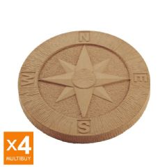 Kelkay Borderstone Compass Stepping Stone - Pack of 4