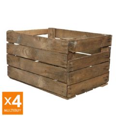 Ellister Wooden Apple Crate Used - x4 Multi-Buy