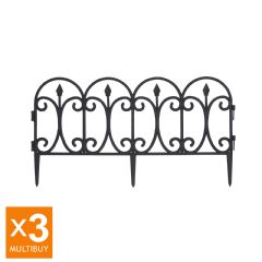 1.8m Greenfingers Scroll Garden Edging - H33cm