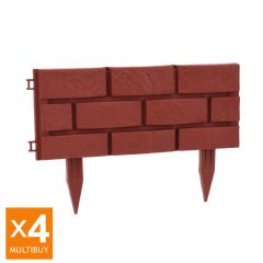1.6m Greenfingers Brick Effect Edging - H17.5cm