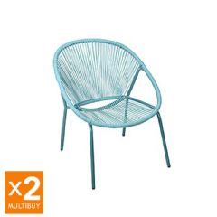 Greenfingers Santiago Rattan Armchair - Pack of Two
