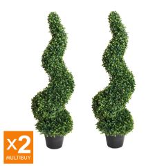 Gardman Artificial Topiary Spiral Tree - Large - Pack of 2