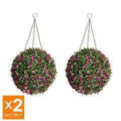 Gardman Artificial Rose Topiary Ball - Pack of 2
