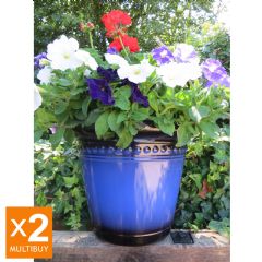 Iberian Planters - Navy - 33cm - x2 Multi-Buy