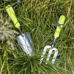 Burgon & Ball RHS Fluorescent Hand Trowel and Fork Set - Yellow