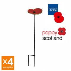 Gardman British Legion Poppy Feeders - 4 Pack