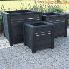 Zest 4 Leisure Black Pine Planter Set of 3