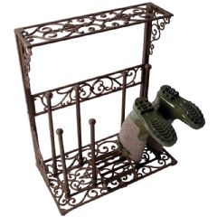 Fallen Fruits Victorian Cast Iron Boot Rack - 4 Pairs