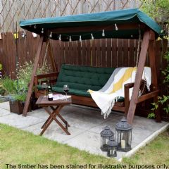 Greenfingers Loreto 3 Seater Swing Seat - Green