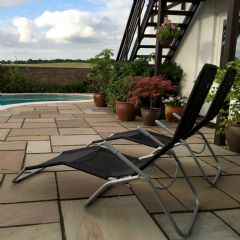 Greenfingers Tuscany Sun Lounger - Black