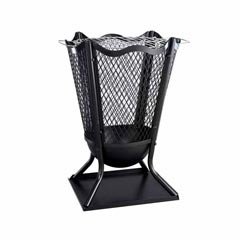Gardeco Delphi Curve Steel Fire Basket Brazier with BBQ Grill