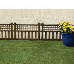 Greenhurst Bronze Fence Panels - D2.4m x H0.36m