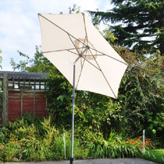 Kingfisher Aluminium Parasol - 2m - Cream