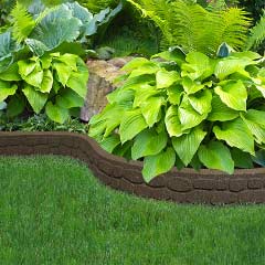 1.22m Recycled Rubber Edging Flexi Curve Rockwall - H9cm