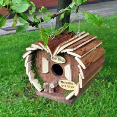 Kingfisher Hanging Wooden Wild Bird Hotel