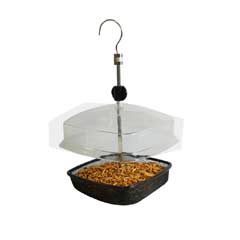 Kingfisher Hanging Mealworm Bird Feeder with Canopy