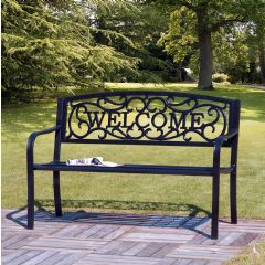 Ellister Stamford Welcome 3 Seater Bench - Black