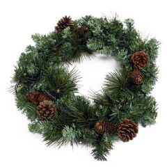 Kingfisher Christmas Wreath with LEDs - 45cm Diameter