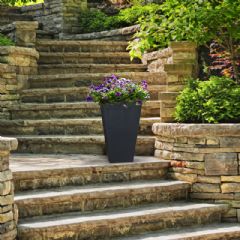 Tierra Verde Sonata Square Slate Planter - 50cm Height