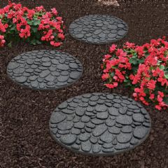 Greenfingers Recycled Rubber River Rock Stepping Stone