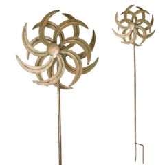 Ellister Verdigris Flower Wind Spinner
