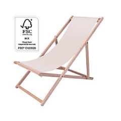Greenfingers Canvas Deck Chair - Cream
