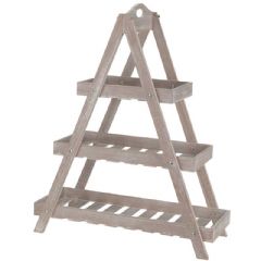Ellister 3 Layer Wooden Plant Stand - White Wash