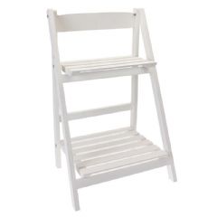 Ellister 2 Tier Folding Wooden Etagere - White