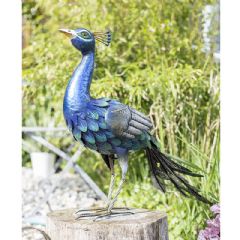 La Hacienda Steel Peacock Garden Ornament