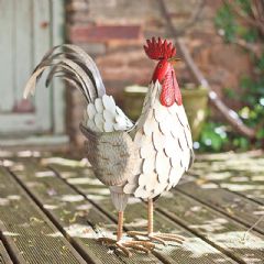 La Hacienda Steel Cockerel Garden Ornament