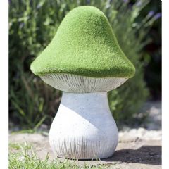 La Hacienda Flocked Toadstool Garden Ornament