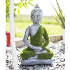 La Hacienda Flocked Buddha Garden Ornament