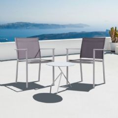 Cozy Bay Verona 2 Seater Round Lounge Set - White & Grey