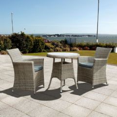 Oseasons Eden 2 Seater Round Bistro Set - Chic Walnut