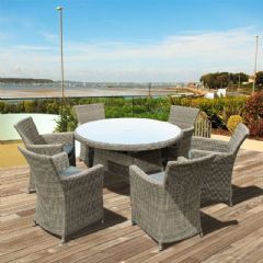 Oseasons Eden 6 Seater Dining Set - Chic Walnut