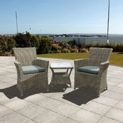 Oseasons Eden 2 Seater Bistro Set - Chic Walnut