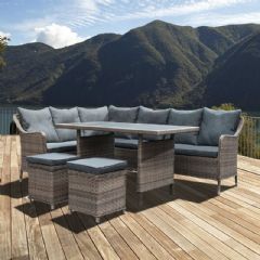 Oseasons Kensington 8 Seater Dining Set - Chic Walnut