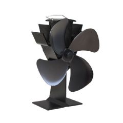 Royal Fire Aluminium Heat Powered Stove Fan in Black