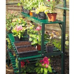 Halls Top Tier Greenhouse Staging - Forest Green - 4ft - Extension Only