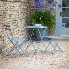 Garden Trading Rive Droite 2 Seater Bistro Set - Dorset Blue