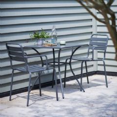 Garden Trading Dean Street 2 Seater Bistro Set - Charcoal