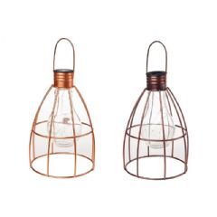 Cole and Bright Solar Caged Lightbulb Lantern