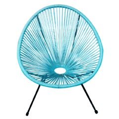 Greenfingers Lima Rattan Armchair - Blue