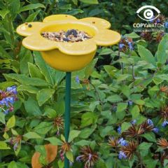 Wildlife World Ceramic Petal Feeder - Yellow - 71cm high