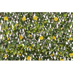 WonderWal Yellow Rose Leaf Trellis on Willow Frame - 1m x 2m