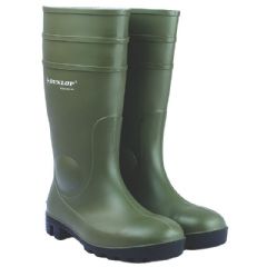 Dunlop Protomaster Full Safety Wellington - Green - Size 3